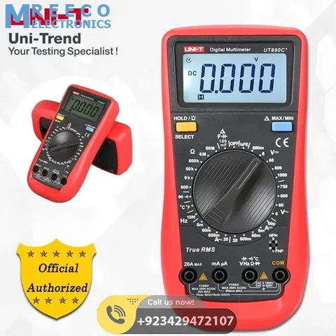 UNI T True RMS Digital Multimeter UT890C+ - Front View
