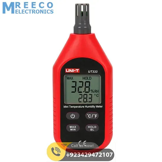 UNI T UT333 Mini Temperature Humidity Meter - Top View