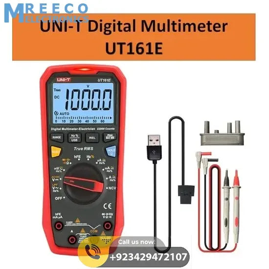 UNI T UT161E Handheld True RMS Digital Multimeter - Front View