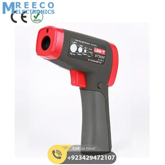 Infrared IR Professional Thermometer UNI T UT302C - Back View