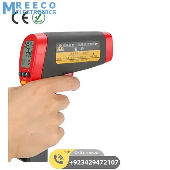 Infrared IR Professional Thermometer UNI T UT302A - Side View