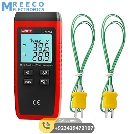 UNI T Digital Contact Type Thermometer UT320D - Side View