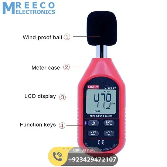 UT 353BT UT353BT UNI T Mini Sound Level Meter UT353BT - Back View