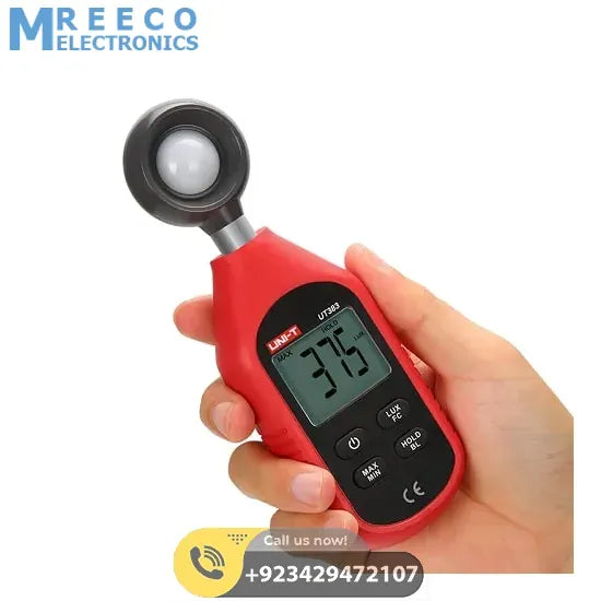 UNI T UT383 Digital Mini Lux Light Meter Uni T Light Intensity Meter - Front View