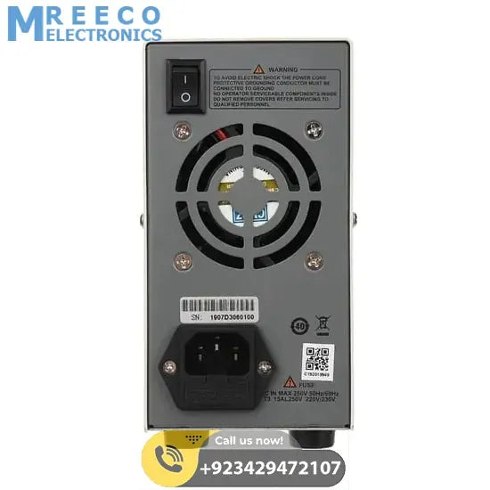 UNI T Adjustable Digital DC Power Supply UTP1306S 32V 6A Single Channel 4Bits 220V Input OVP Mobile Phone Repair Supply - Back View