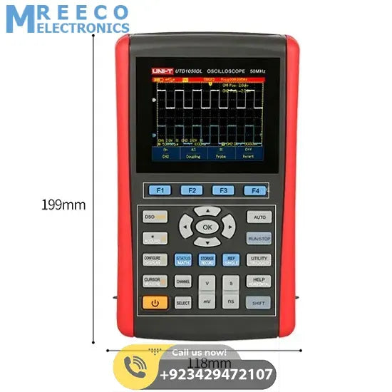 UNI T UTD1050DL Handheld Digital Storage Oscilloscope - Back View
