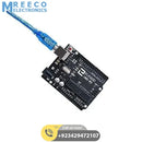 Original ELEGOO UNO R3 Board with USB Cable Compatible with Arduino IDE - Side View