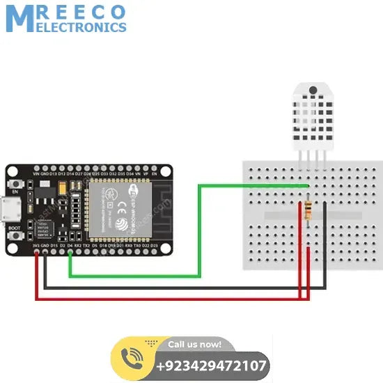 WROOM ESP32 Wifi Based Microcontroller Development Board Nodemcu - Back View