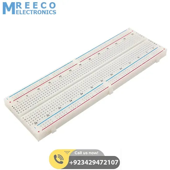 MB102 Breadboard 830 Points Solderless Prototyping Breadboard High Quality - Side View