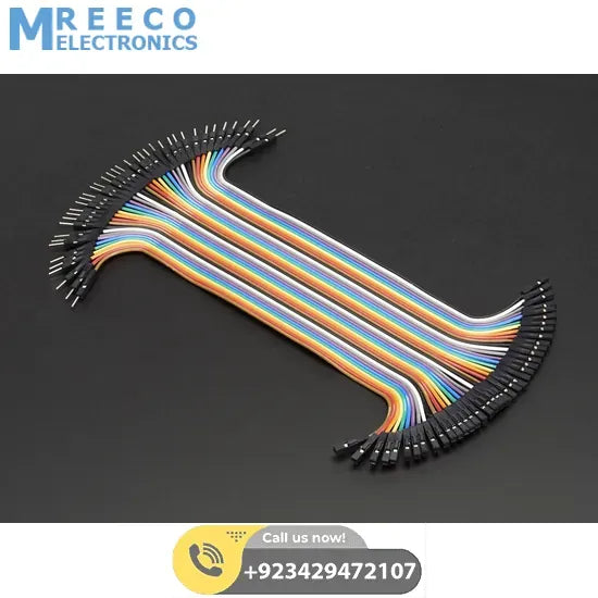 20Cm Pin To Hole Jumper Wire Dupont Line 40 Pin Male To Female Arduino Jumper Wires - Front View