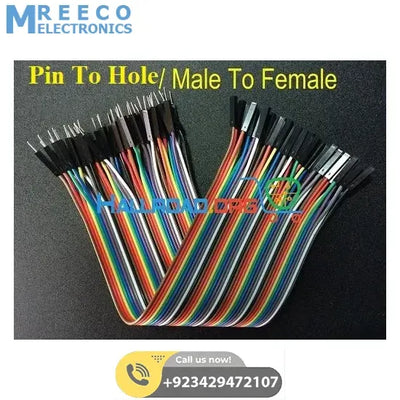 20Cm Pin To Hole Jumper Wire Dupont Line 40 Pin Male To Female Arduino Jumper Wires - Side View