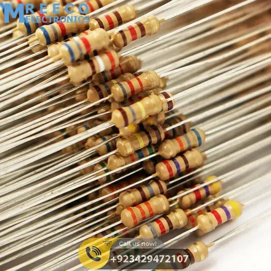150pcs Resistor Pack of 15 Values 10R,47R,100R,220R,330R,470R,1K,2.2K,4.7K,6.8K,10K,22K,47K,100K,220K - Side View