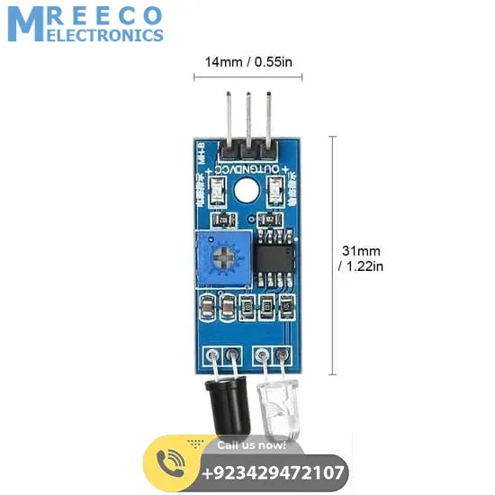 IR Infrared Obstacle Avoidance Sensor Module - Side View