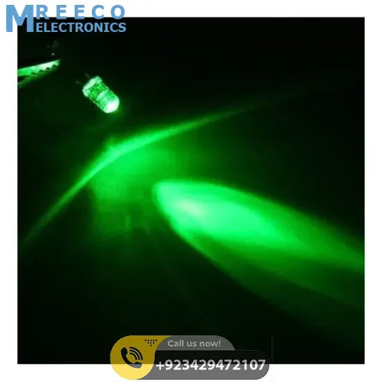 5mm Green Diffused LED Light Emitting Diode - Side View