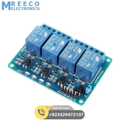 Arduino 4 Channel Relay Module Board - Side View