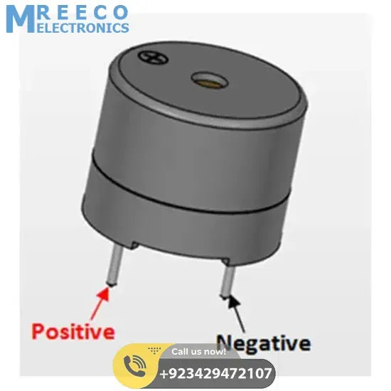 Piezo Active Buzzer 3V To 12V - Back View