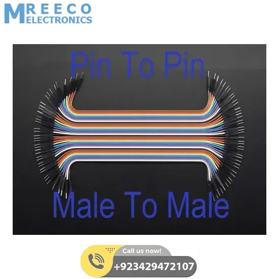 20Cm Pin To Pin Jumper Wire Dupont Line 40 Pin Arduino Male To Male Jumper Wire - Front View