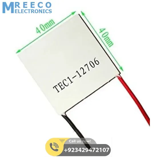 Thermoelectric Cooler Peltier Module TEC1-12706 12VDC 6A Cooling Refrigeration Plate - Side View