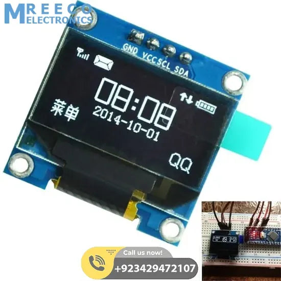 Arduino 0.96 inch IIC OLED Display 128X64 I2C SSD1306 LCD Screen - Front View