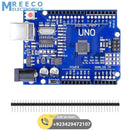 Arduino Uno R3 SMD Cheap Price In Pakistan With USB Cable - Side View