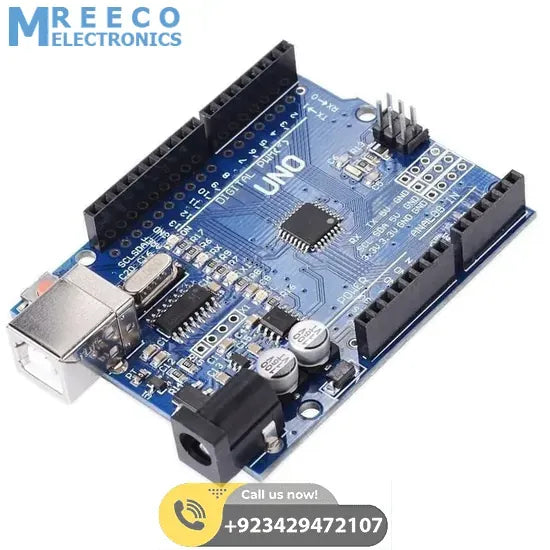 Arduino Uno R3 SMD Cheap Price In Pakistan With USB Cable - Back View