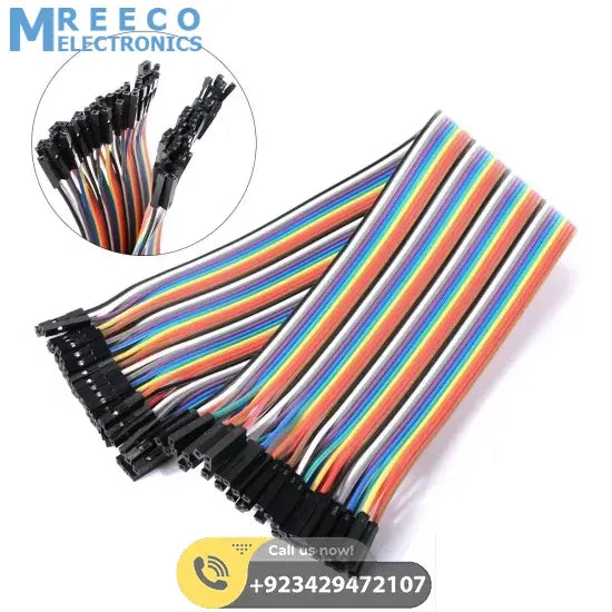 30cm Hole To Hole Dupont Line 40 Pin Jumper Wire 12 Inch - Front View