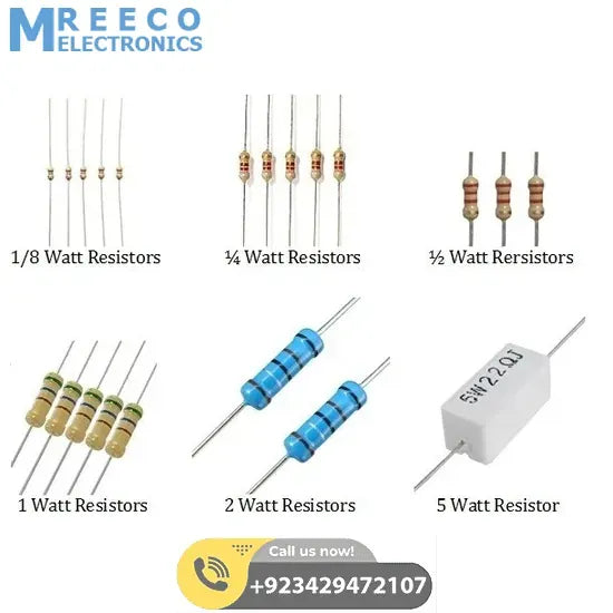 1000 pcs of 1/4 Watt, Quarter Watt ,0.25W 5% Resistor in Pakistan - Front View
