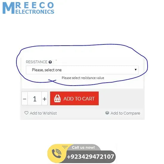 1000 pcs of 1/4 Watt, Quarter Watt ,0.25W 5% Resistor in Pakistan - Side View