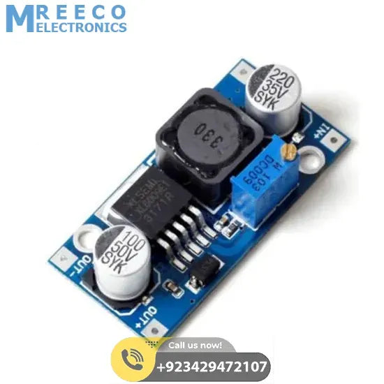 hw-432 XL6009 DC To DC Boost Converter Voltage Booster - Side View