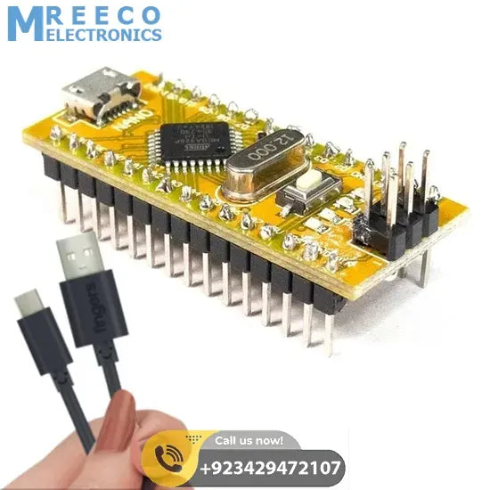 Arduino Nano V3 With USB Cable in Pakistan - Side View