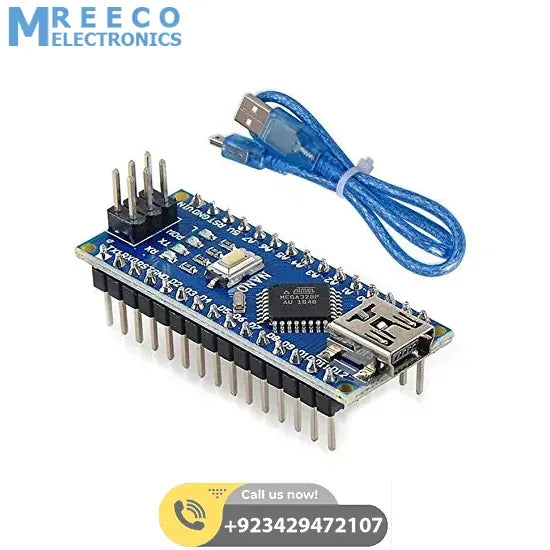 Arduino Nano V3 With USB Cable in Pakistan - Back View