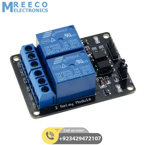 2 Channel Relay Module Relay Board Arduino Relay Module With Optocoupler - Front View