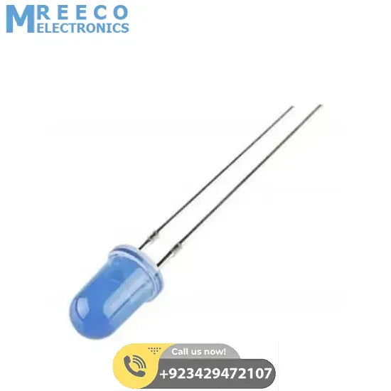 5mm Blue LED Light Emitting Diode - Front View
