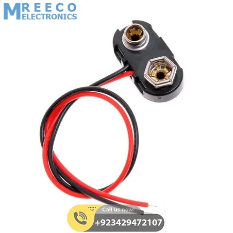 9 Volt Battery Snap Connector - Front View
