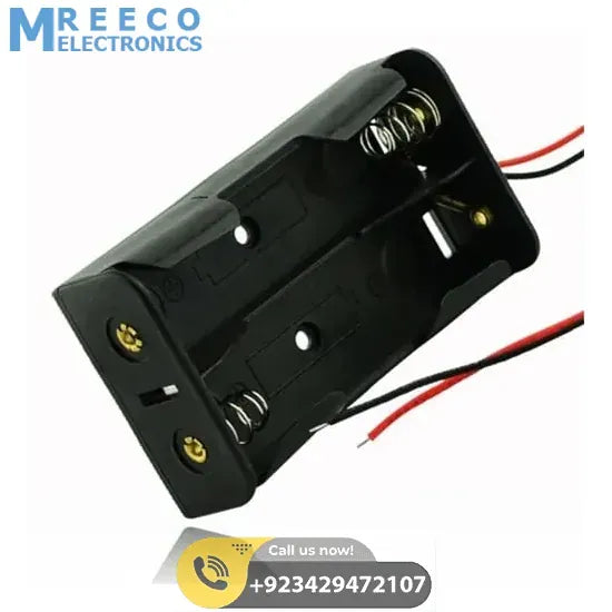 2x 18650 Cell Battery Holder - Front View