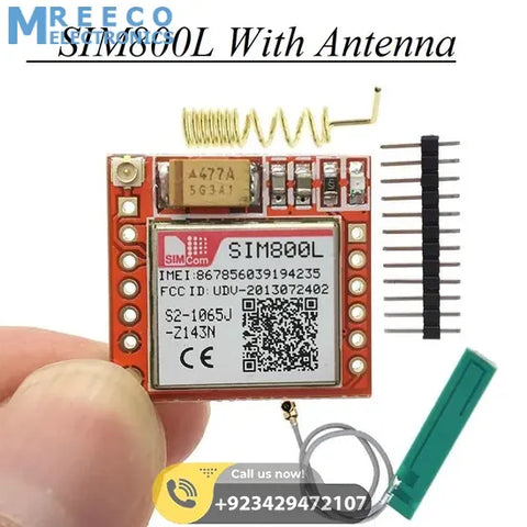 SIM800L GSM Module Micro Sim Card Board - Front View