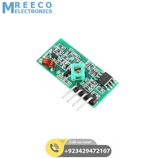 433mHz RF Transmitter Receiver Module Male Pin FS1000A - Back View