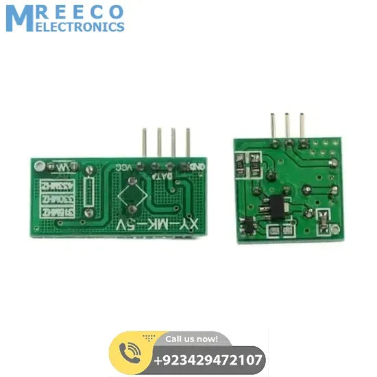 433mHz RF Transmitter Receiver Module Male Pin FS1000A - Top View