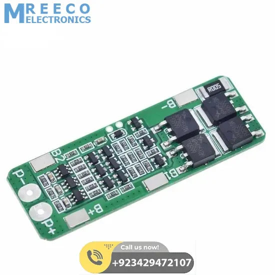 3S BMS 20A Li-ion Lithium Battery 18650 PCB Charger Protection Board - Side View