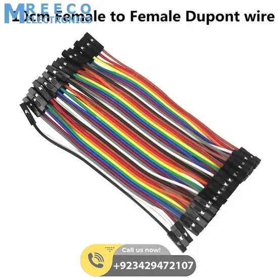 10Cm Hole To Hole Jumper Wire Dupont Line 40 Pin Female To Female Arduino Jumper Wires - Front View