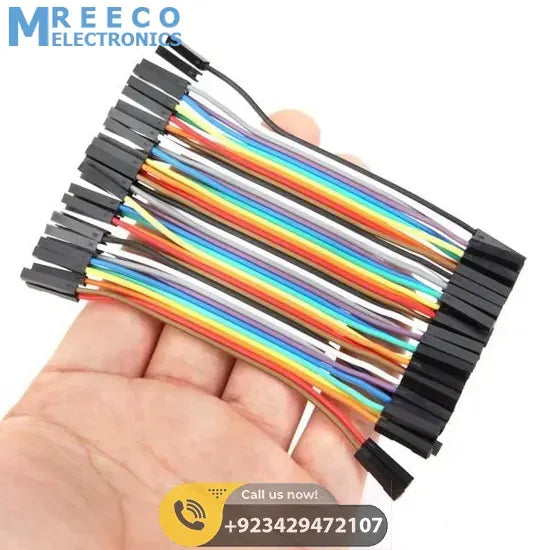 10Cm Hole To Hole Jumper Wire Dupont Line 40 Pin Female To Female Arduino Jumper Wires - Side View