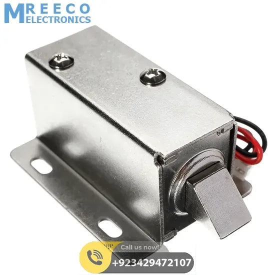 MA1206 54 x 42 x 28mm 12V DC Cabinet Drawer Electric Door Lock Assembly Solenoid Lock - Front View