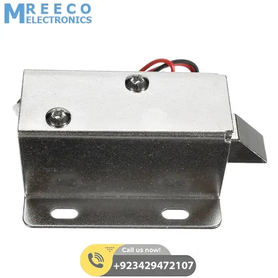 MA1206 54 x 42 x 28mm 12V DC Cabinet Drawer Electric Door Lock Assembly Solenoid Lock - Side View