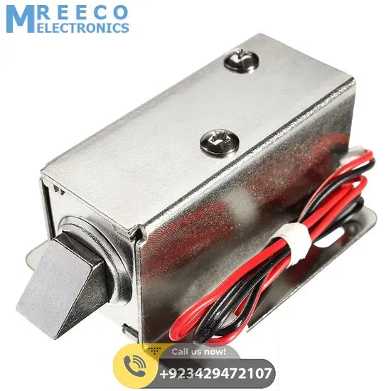 MA1206 54 x 42 x 28mm 12V DC Cabinet Drawer Electric Door Lock Assembly Solenoid Lock - Back View