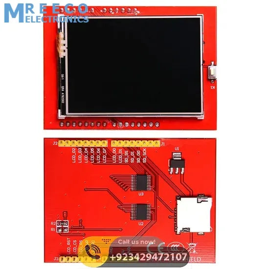 Arduino Uno 2.4 inch TFT LCD Shield - Front View