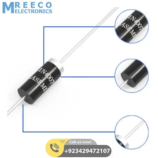 1N4007 Rectifier Diode - Back View