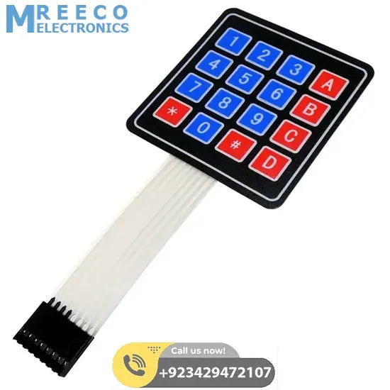 Arduino 4X4 Keypad Matrix Keypad Membrane Switch - Side View