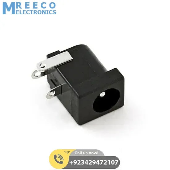 2.1x5.5mm DC Jack PCB Mount Internal Barrel Connector - Side View