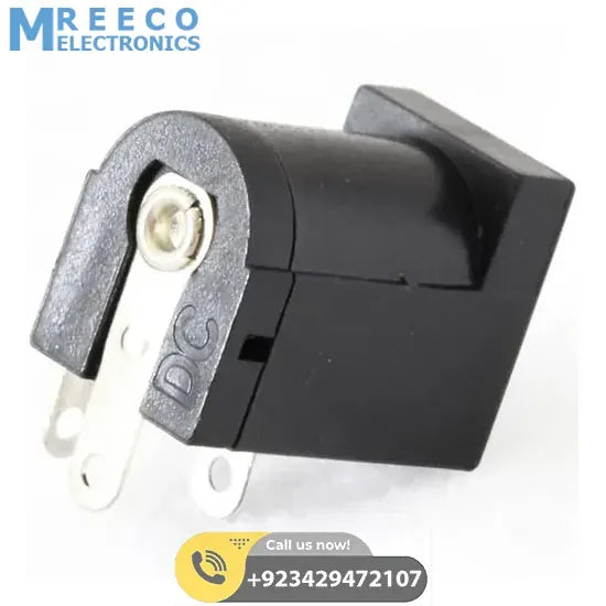 2.1x5.5mm DC Jack PCB Mount Internal Barrel Connector - Back View