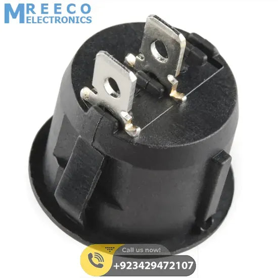 KCD-107 SPST Round Rocker Switch Button - Back View